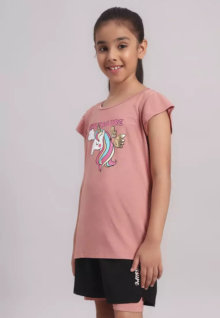 Kaos Lengan Ruffle Anak Perempuan TwinkleTails