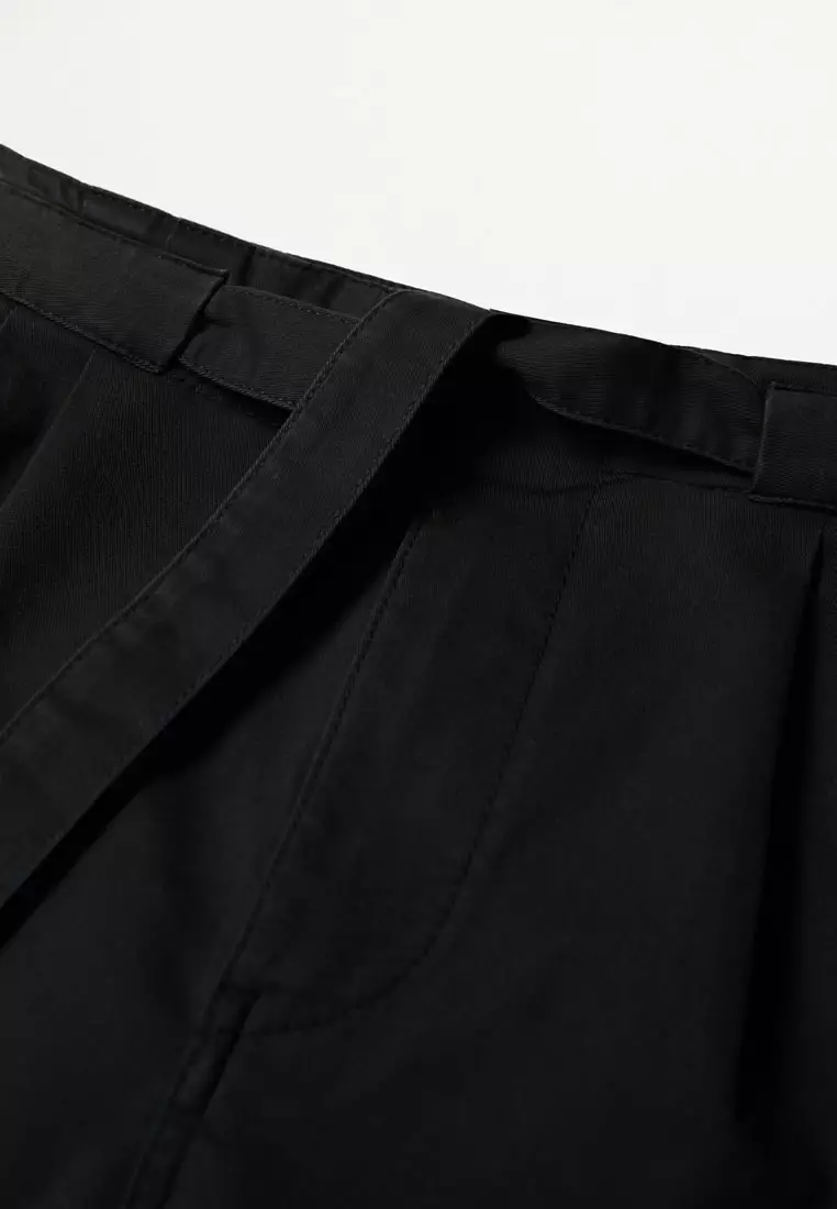 Cotton Pleated Trousers
