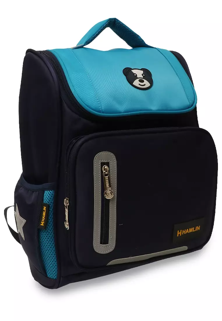 Alessio Tas Ransel Anak Pria Anti Air Childrens Backpack Many Space Material Nylon ORIGINAL - Blue