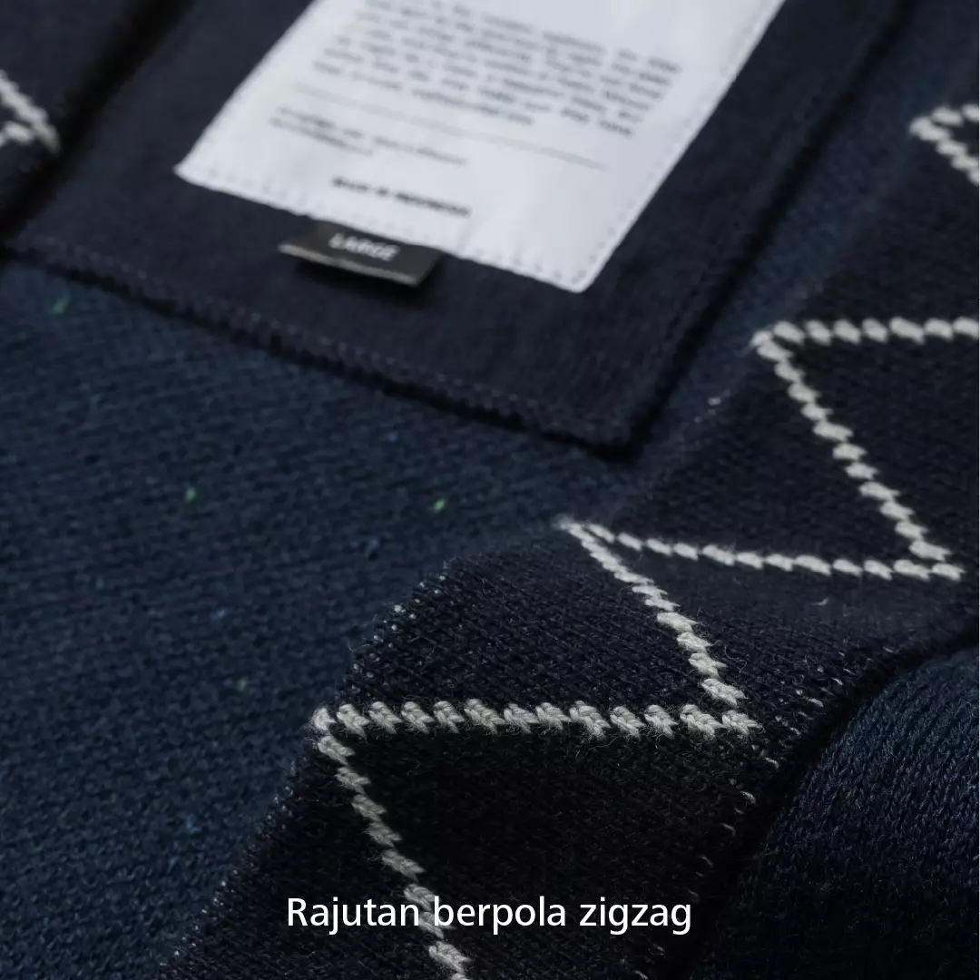 Depiction Cardigan Jacket Outer Knitwear Rajut Comfort - Navy