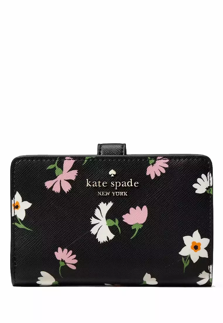 KATE SPADE Madison Floral Waltz Medium Compact Bifold Wallet