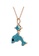 Her Jewellery gold Dolphin Pendant (Aquamarine, Rose Gold ) - Made with Swarovski Crystals 251E3AC2B9D180GS_2