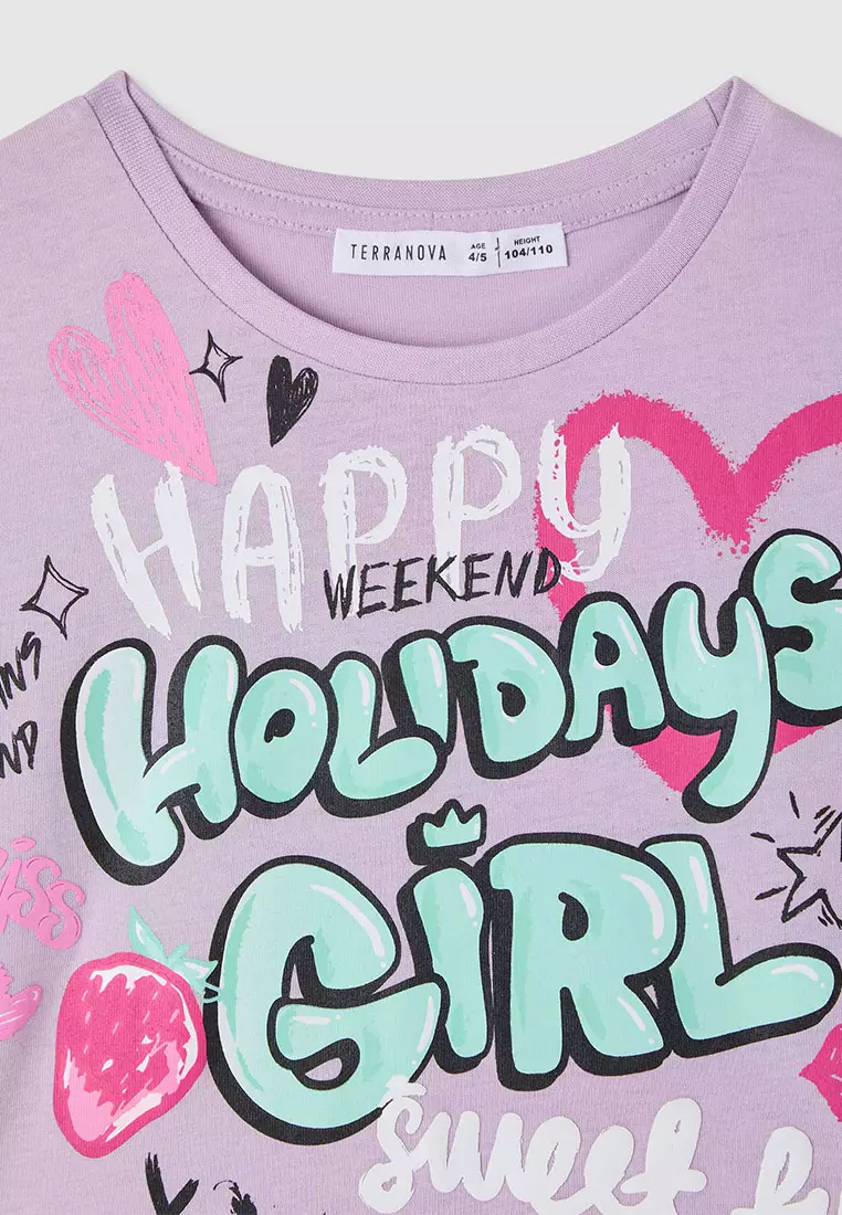 Graffiti-style print T-shirt for Girls