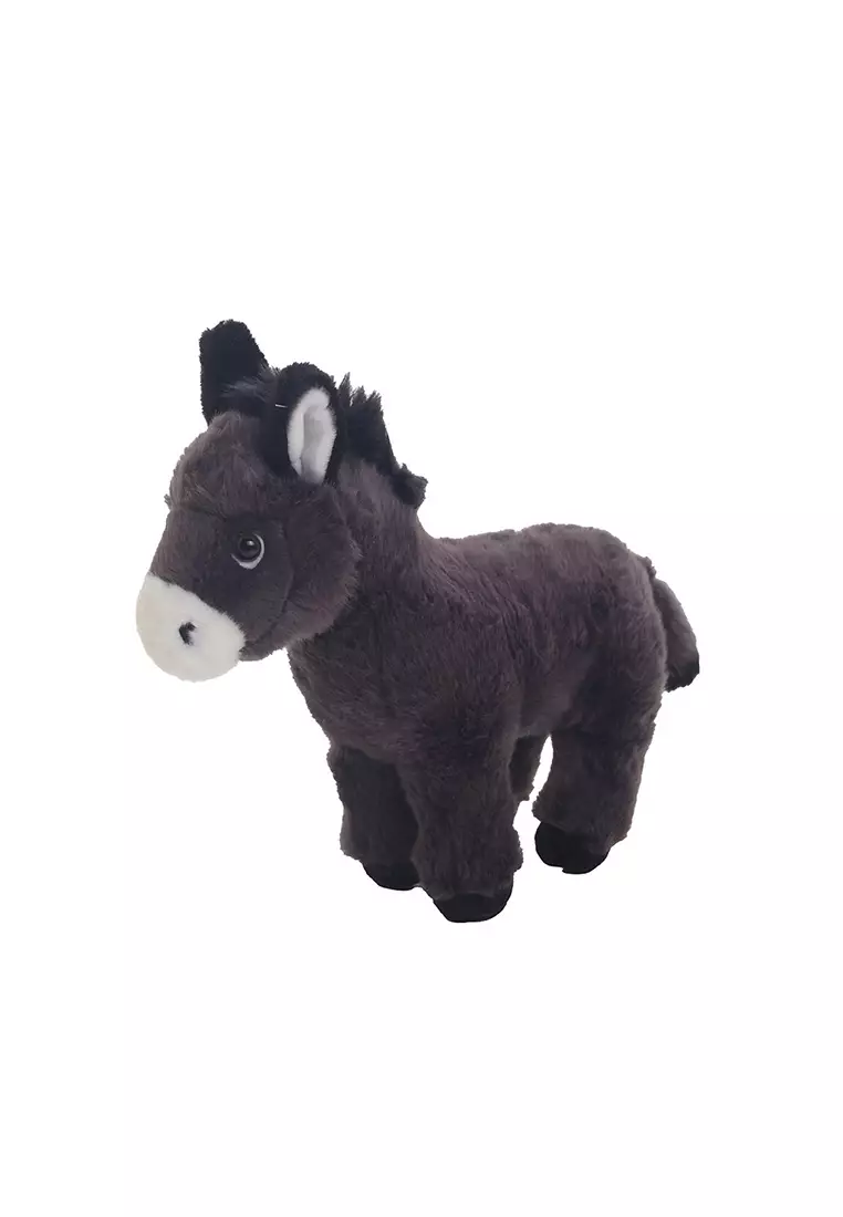 Boneka Binatang Animal Plush Keledai Donkey Hitam 24x12 cm