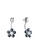 SO SEOUL blue and silver Leilani Flower Montana Swarovski® Crystals Earring Jackets 32DFDAC8EB841AGS_2
