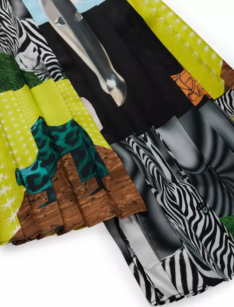 JNBY Women's H-Type Retro Color-Block Skirt