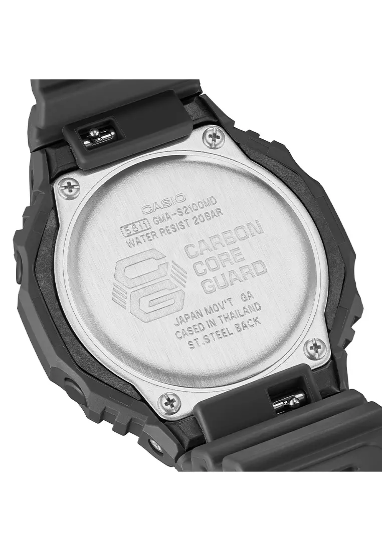 Jam Tangan Analog-Digital Wanita Casio G-Shock GMA-S2100MD-1A - Dark Grey Resin Strap