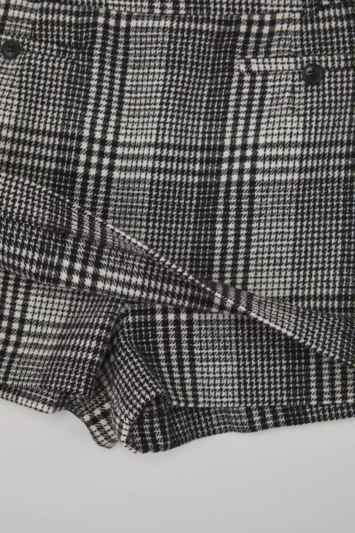 Limited Edition Black And White Plaid Shorts & Bermuda