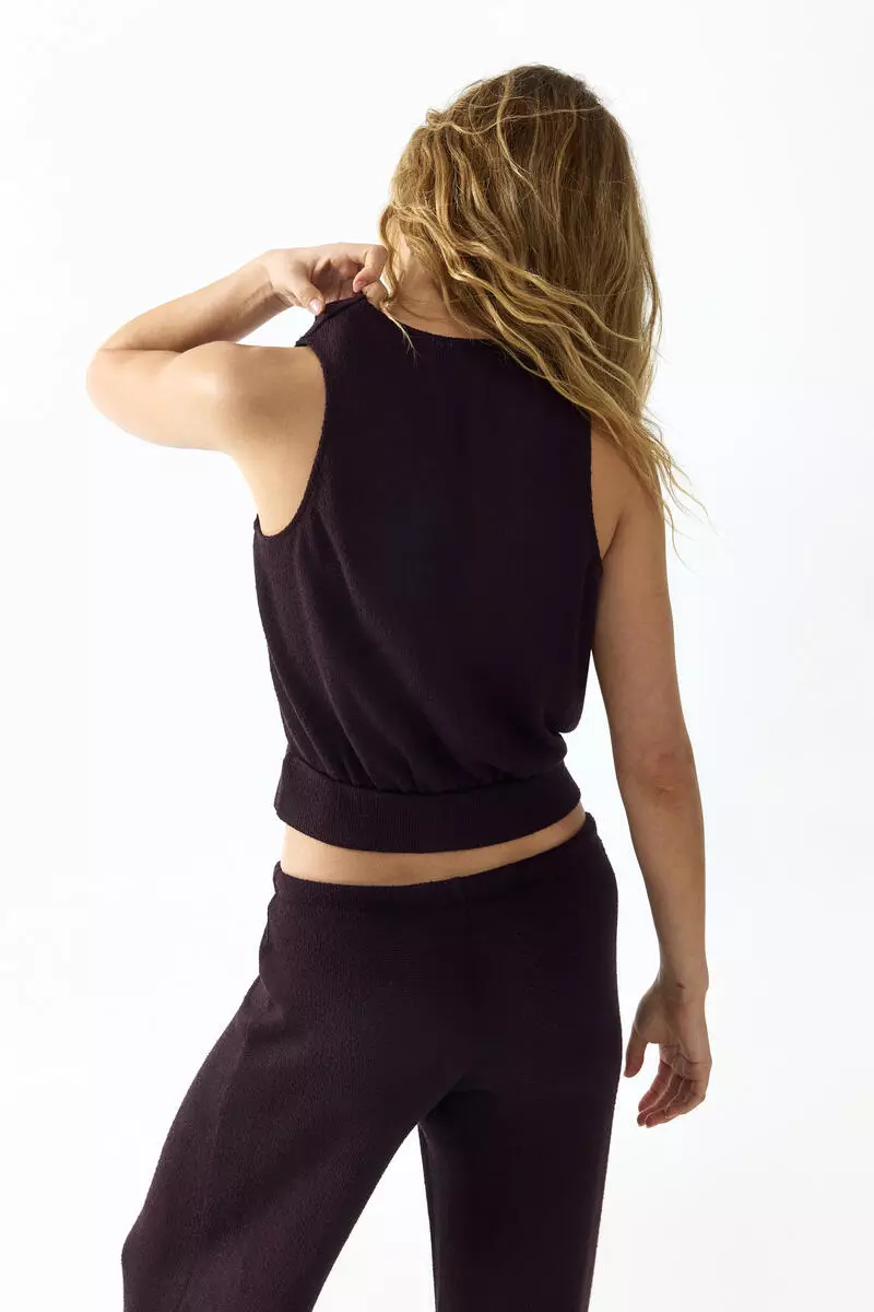Knitted wrap top