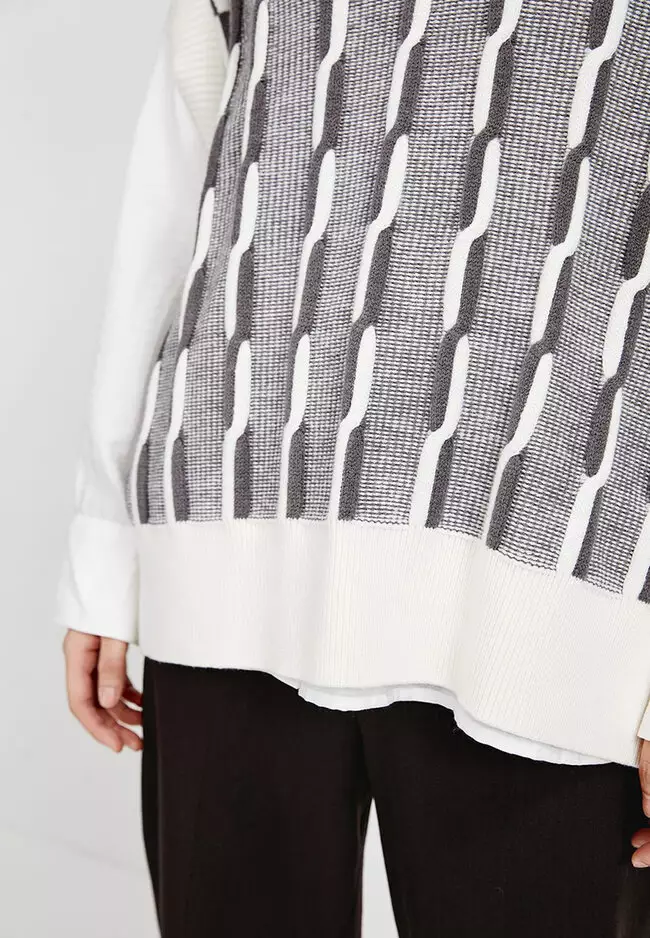 Cable Knit Sweater Vest
