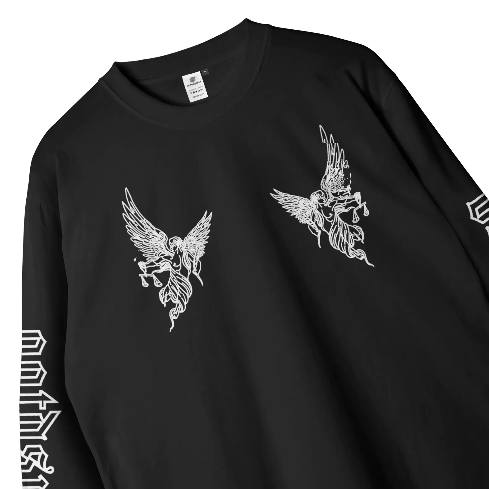 OOTDSUPPLY Longsleeve Orthodox Black l Kaos Lengan Panjang Pria dan Wanita