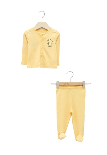 LC Waikiki yellow Baby Girl's Cardigan & Pants Set 923F0KA0964CB3GS_1