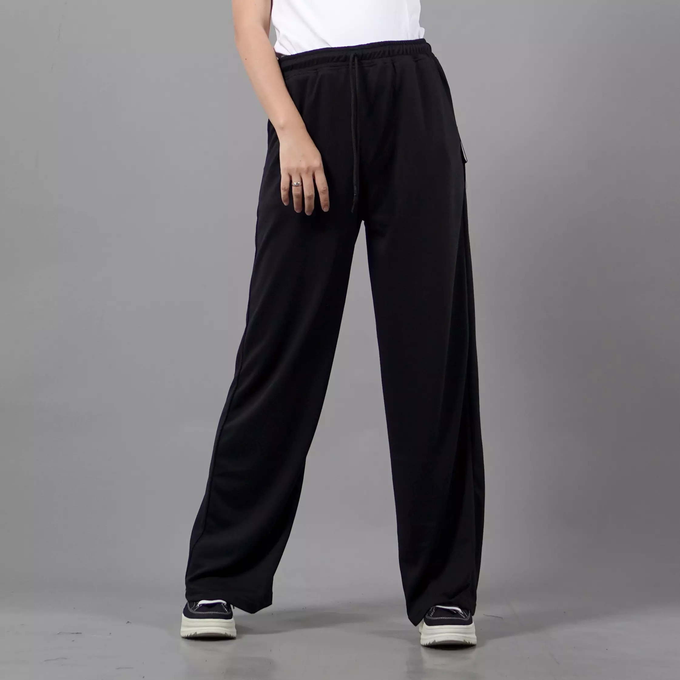 RIA Celana Panjang Wanita Kekinian Loose Pants Wanita - HITAM