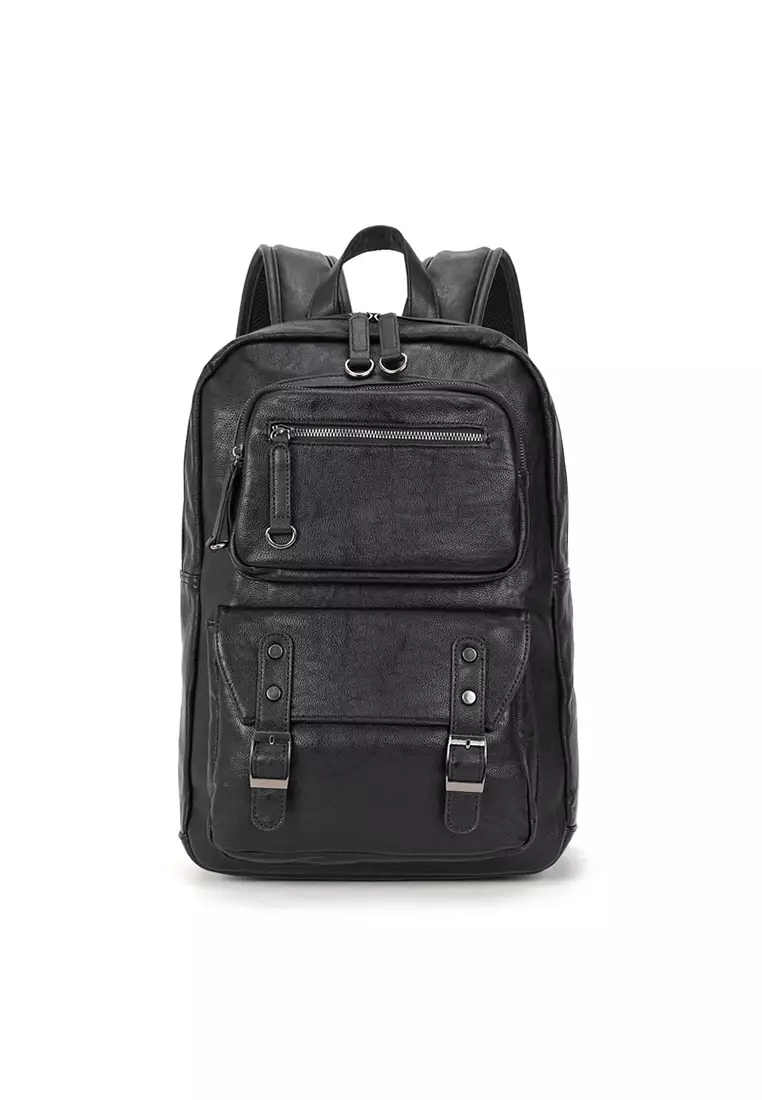 casual leather backpack