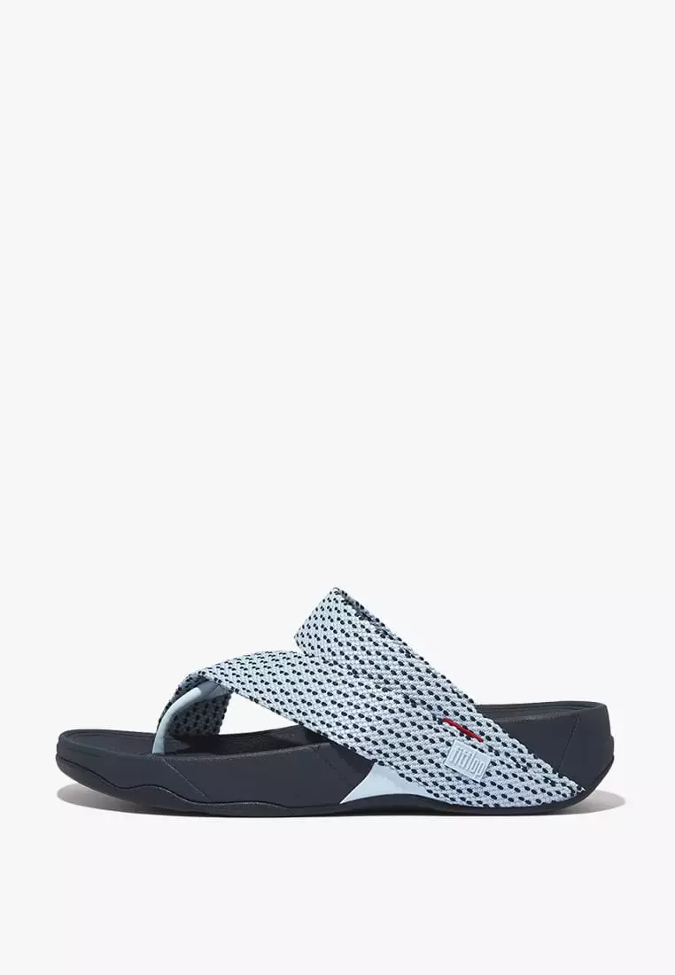 Discount on Fitflop  shoes - SKU: Sling Weave Toe Post - Sky Blue/Midnight Navy