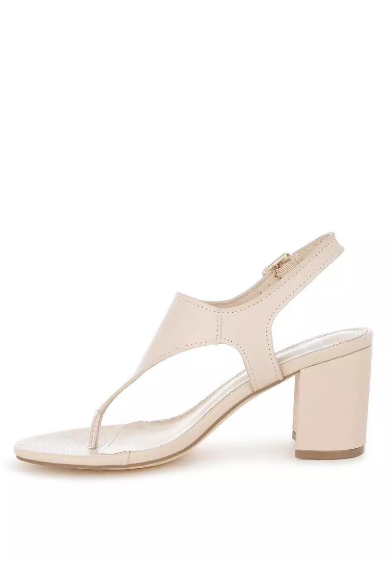 Sandal Jepit Kulit Asli Warna Beige