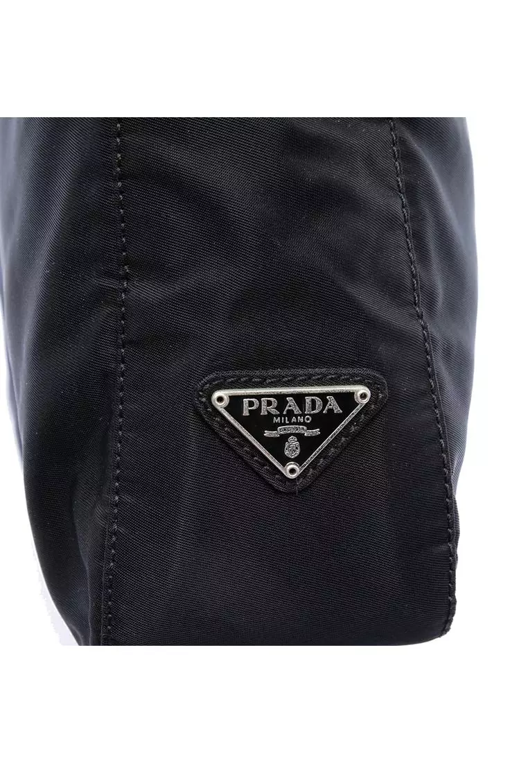 Pre-Loved Prada Tessuto Metal Handle Bag