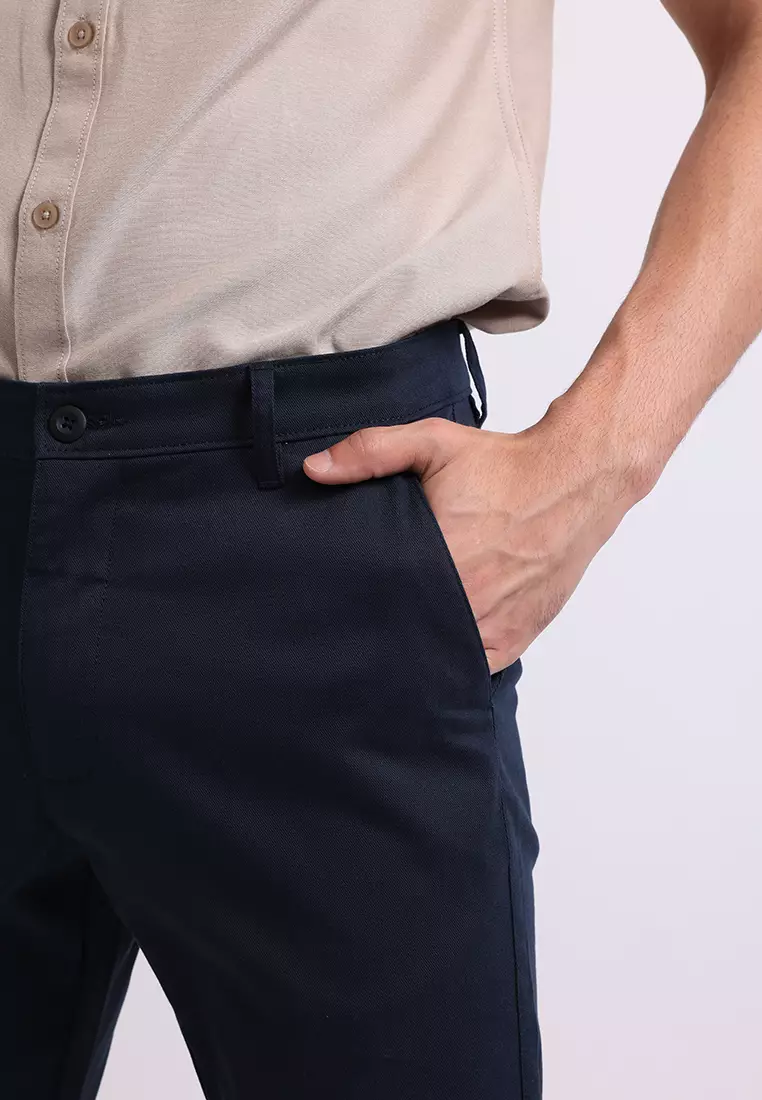 Manzone Celana Panjang Pria Chinos Slim Fit Roku - Navy