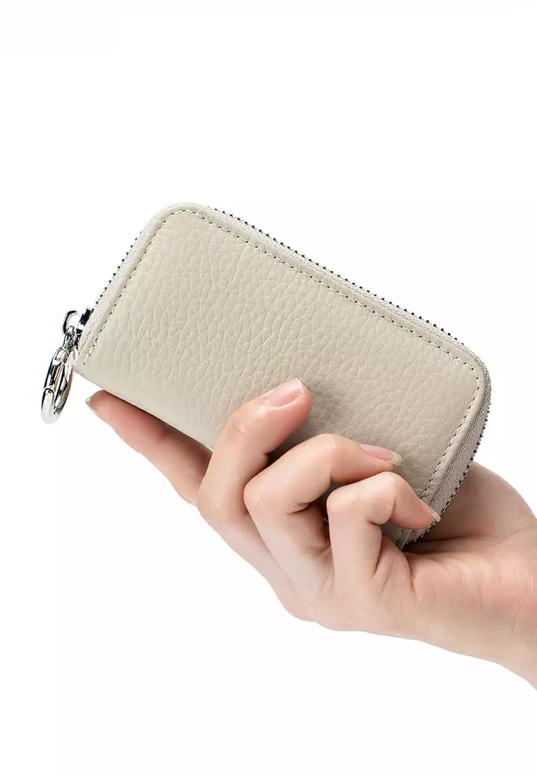 Full Grain Leather Zipper Key Case JW AN-3443