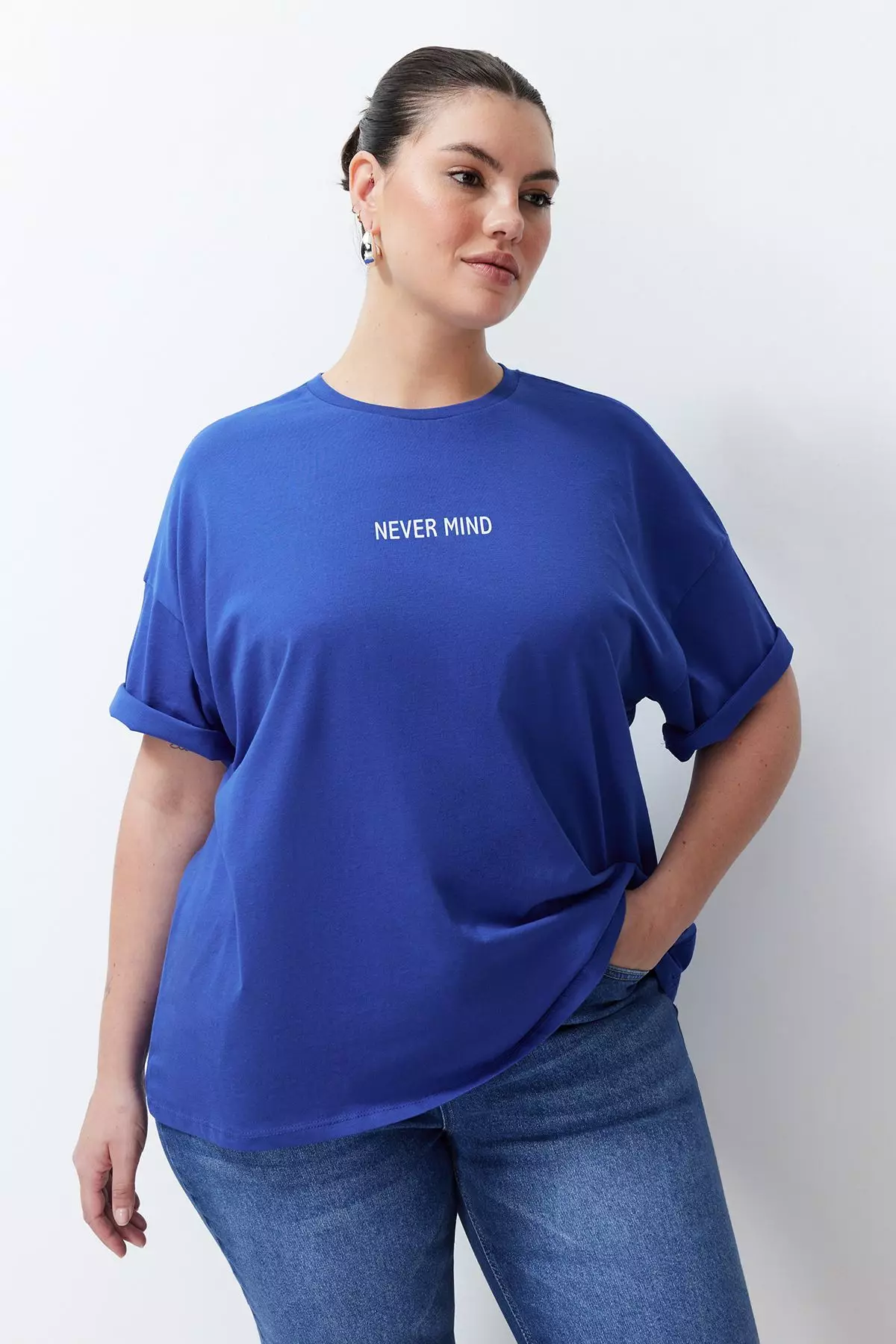 Plus Size Cotton Oversized T-Shirt