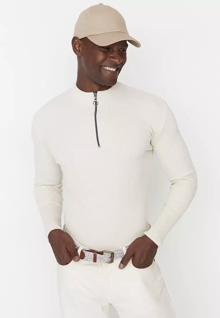 Turtleneck with zipper men's new arrivals