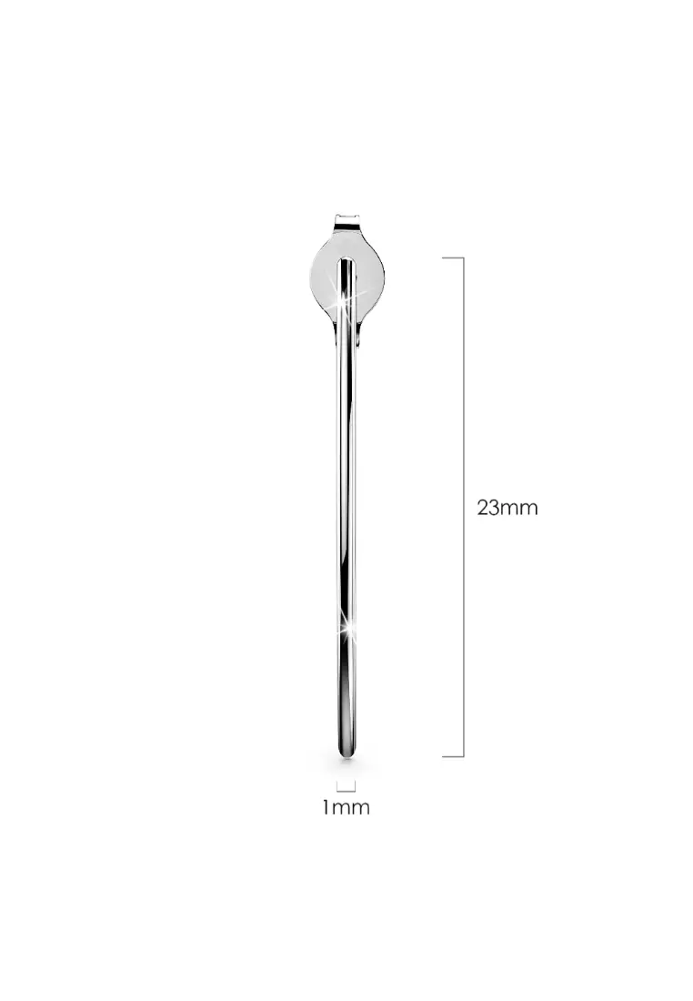 Solid 925 Sterling Silver Open Marquise Stud Earrings