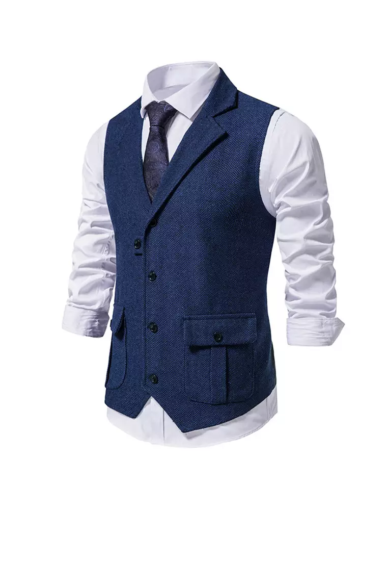 Buy HAPPY FRIDAYS Lapel Suit Vest ZQ1318M88 2026 Online | ZALORA