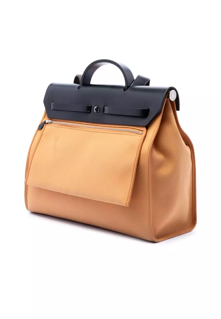 Pre-Loved Hermès Toile Herbag Zip 39