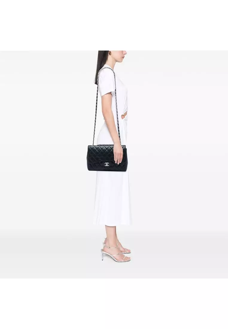 Pre-Loved Chanel Jumbo Classic Caviar Single Flap
