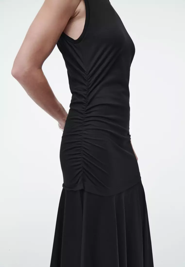 Ruched Jersey Maxi Dress