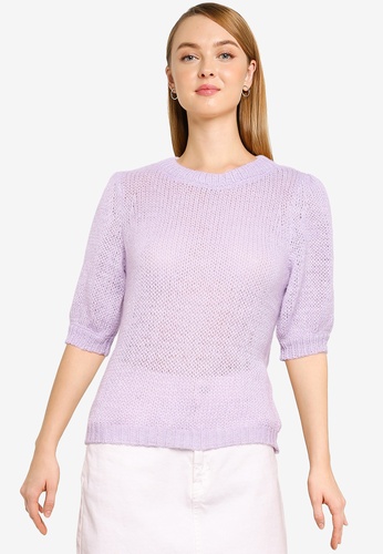 Vero Moda purple Short Sleeve Pullover 2D5FDAA7458671GS_1