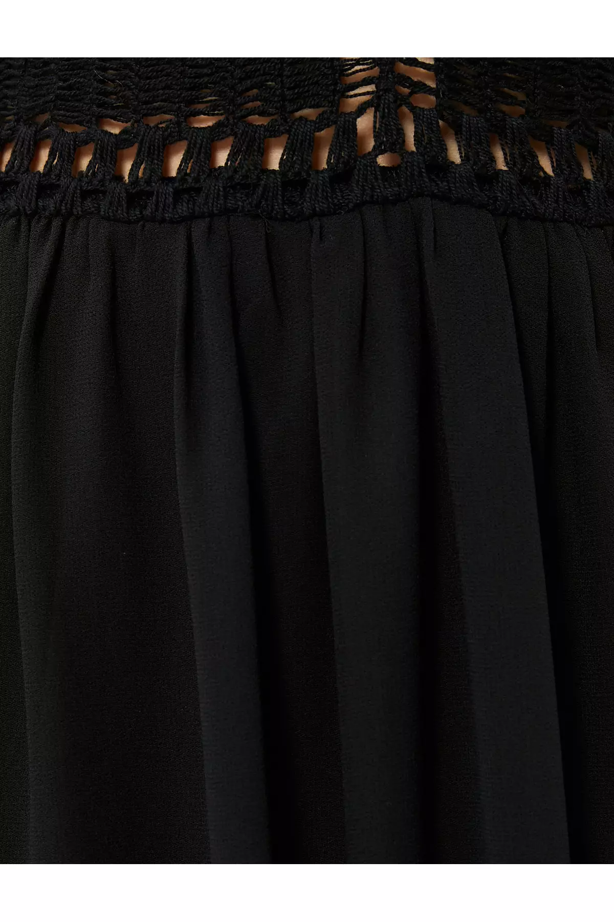 Midi Length Tulle Crochet Beach Dress Thin Straps and Lined