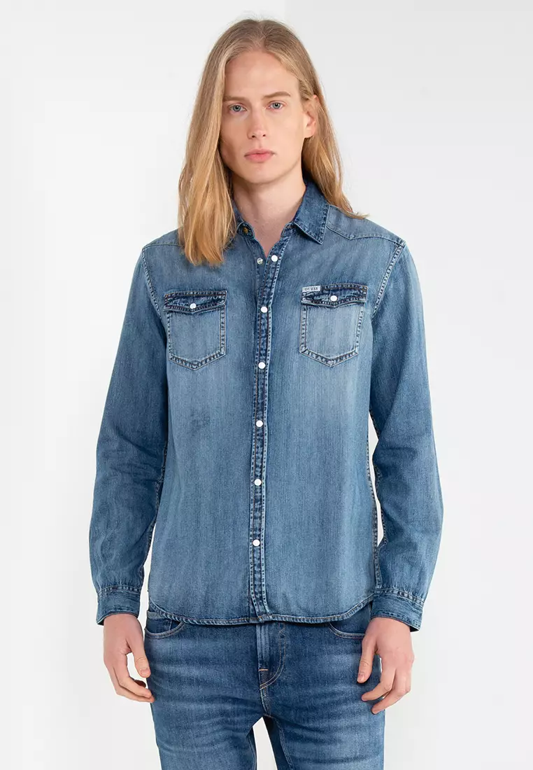 Guess chambray outlet shirt