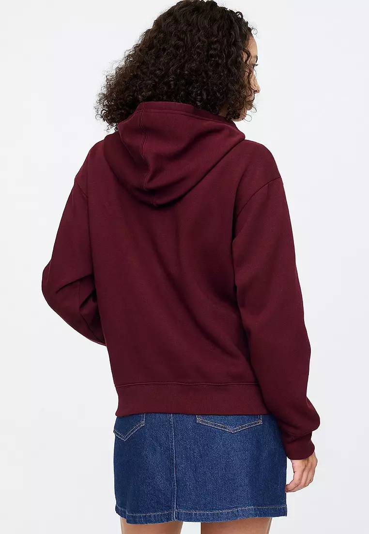 Relaxed Logo Zip Hoodie