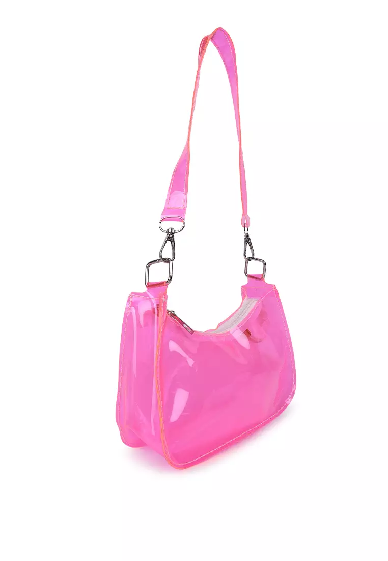 Fuschia Jelly Baguette Bag