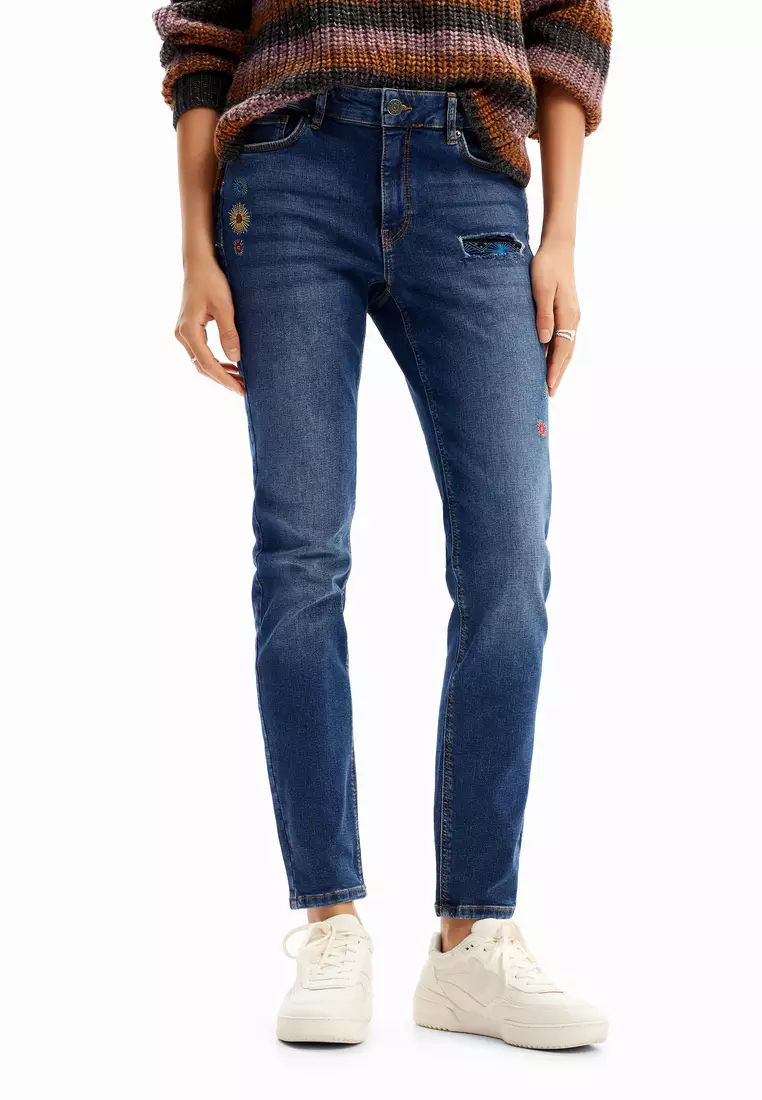 Desigual balloon fit jeans medium denim wash
