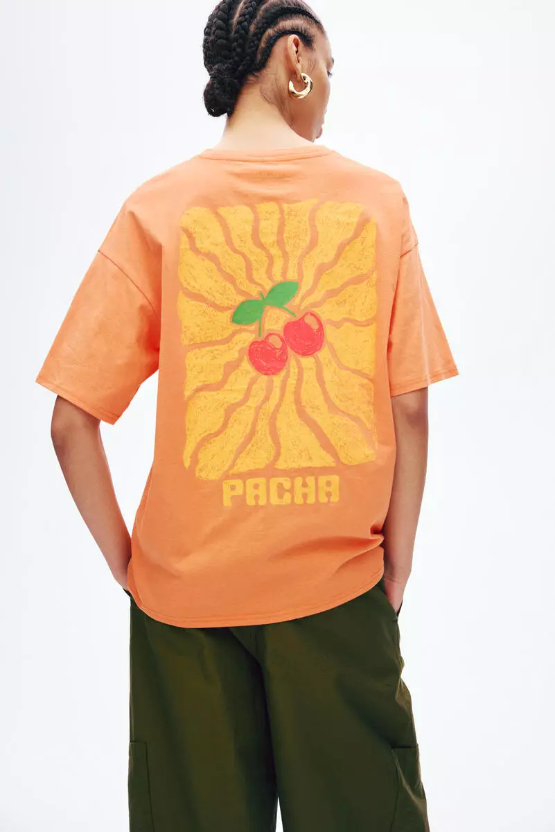 Oversized print-motif T-shirt