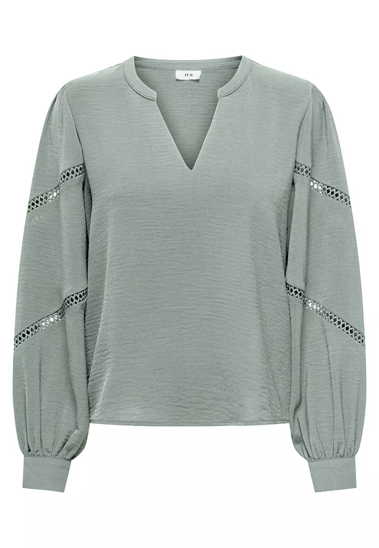 Lion Life Long Sleeve V-Neck Volume Top