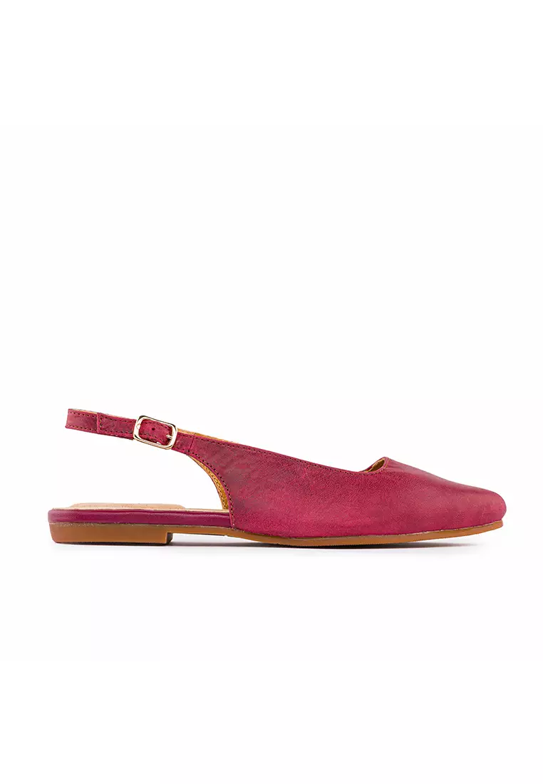 Discount on Bibo  shoes - SKU: Sunrise Leather Slingback Flats