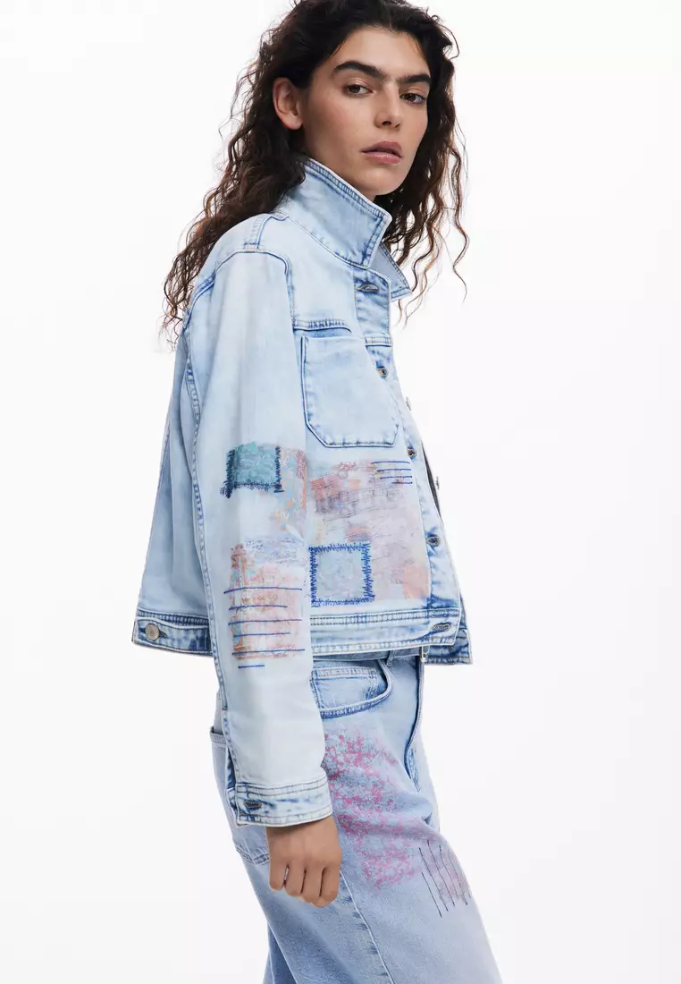 Patch denim jacket