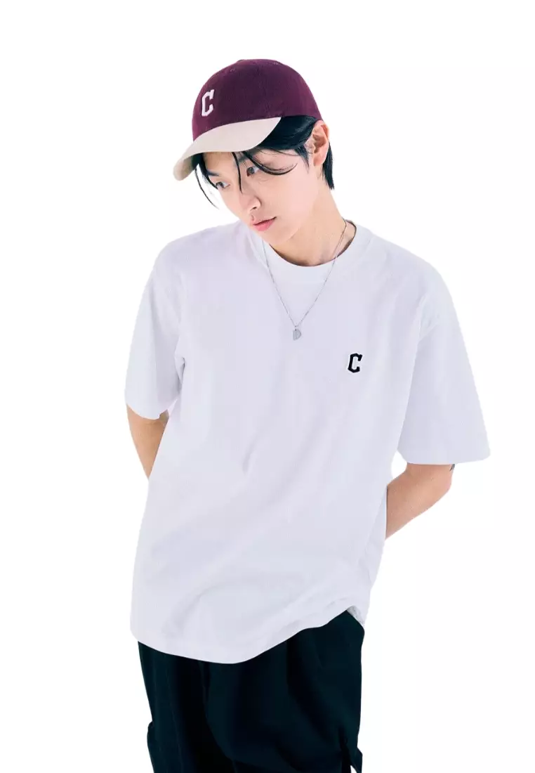 Basic Color Block Unstructured Ball Cap Cleveland Indians - Red