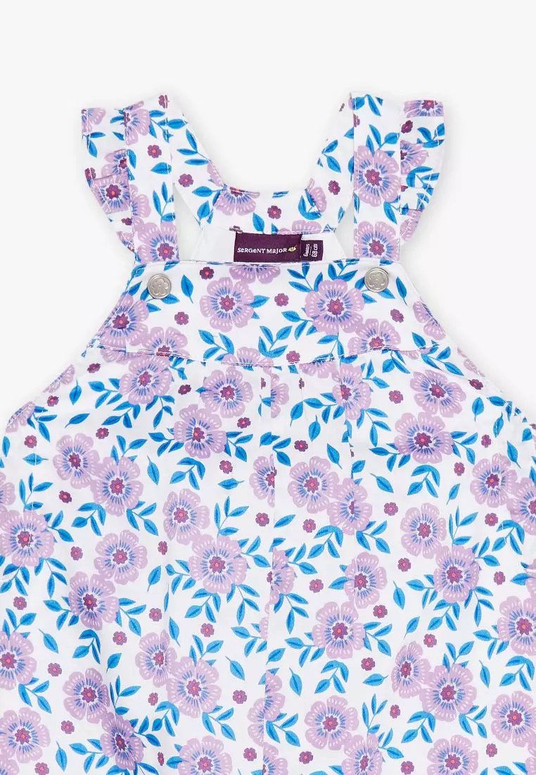 Purple Floral Overall