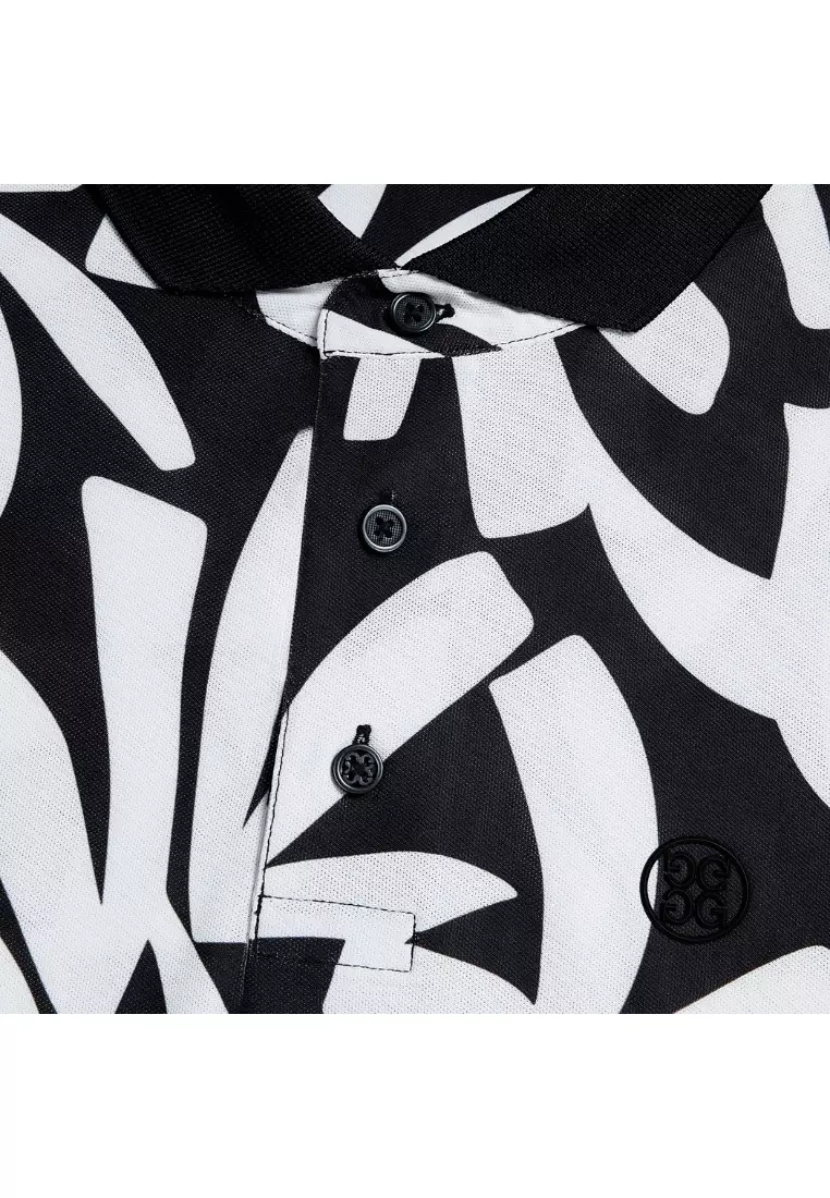 G/FORE Men’s Contrast Palm Tech Piqué Modern Spread Collar Polo