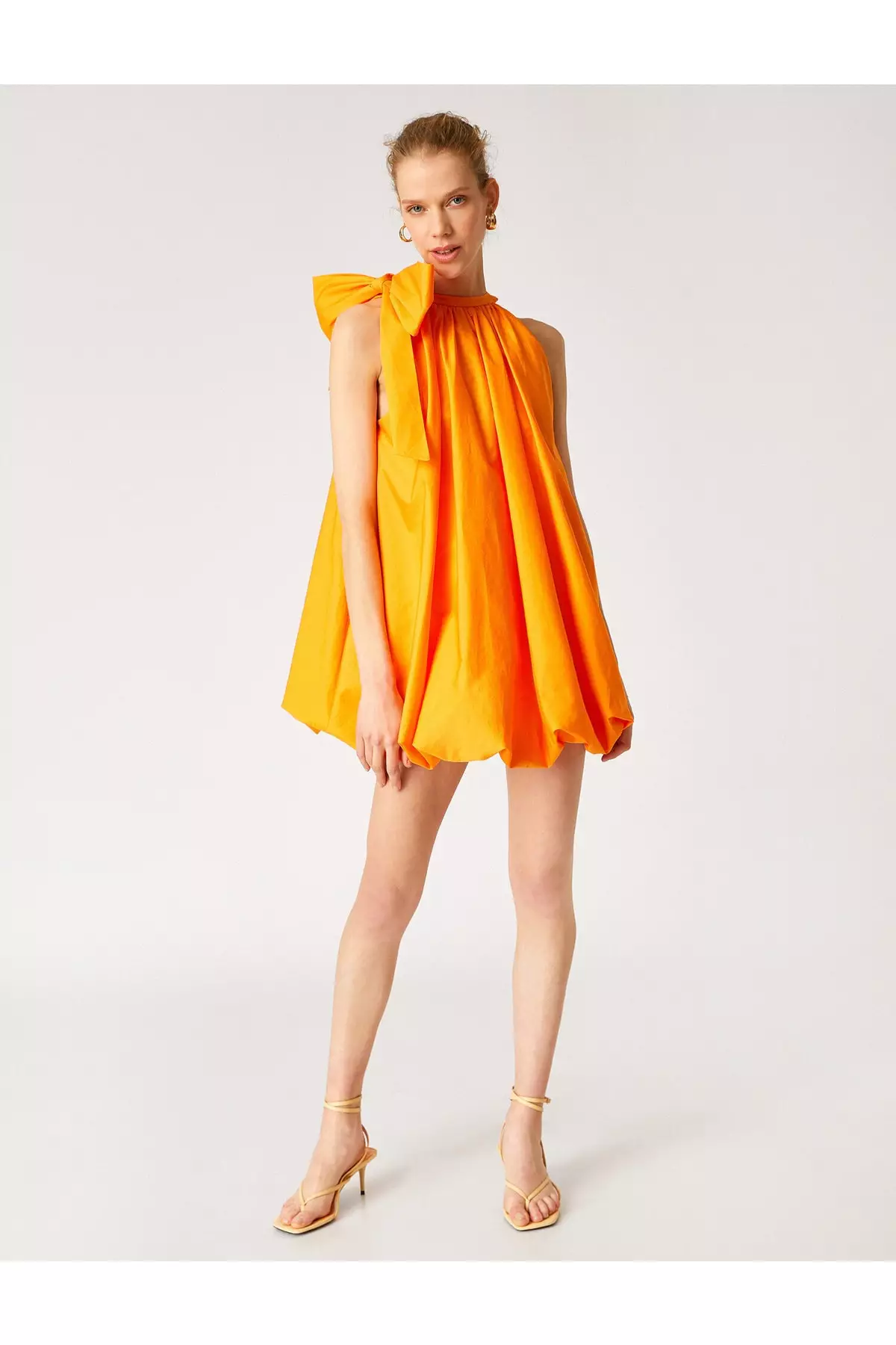 Mini Dress Halter Neck Bow Tie