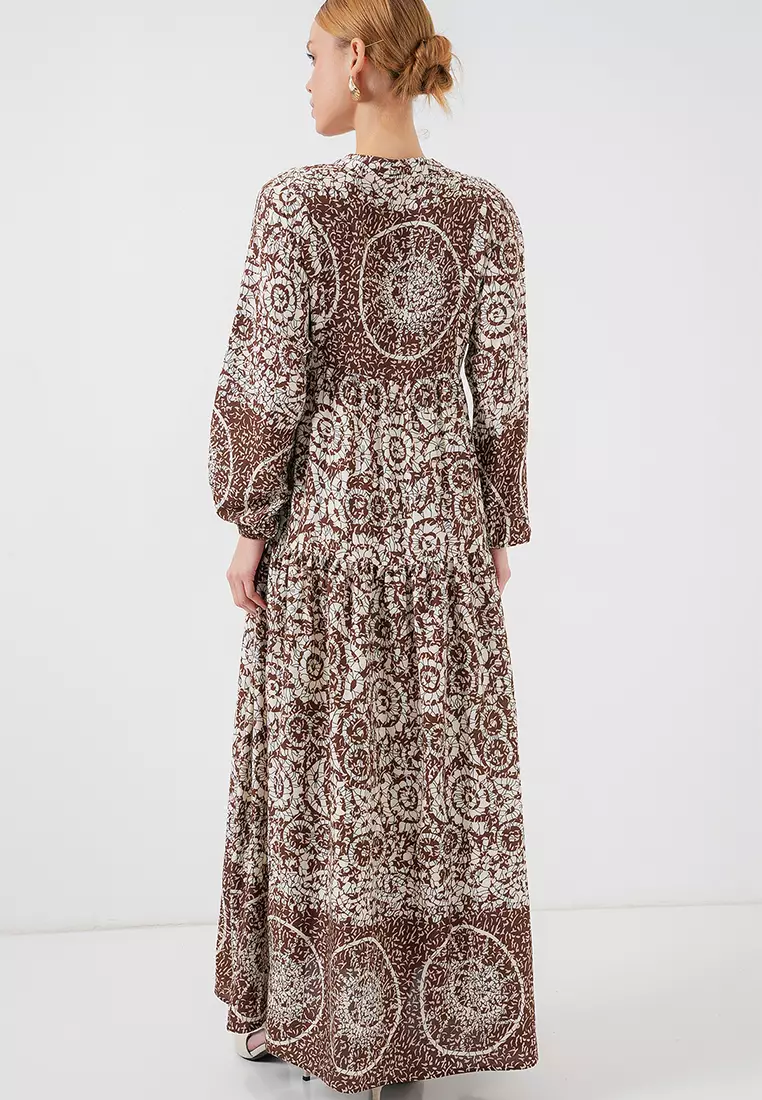 Modest Printed Maxi Dress