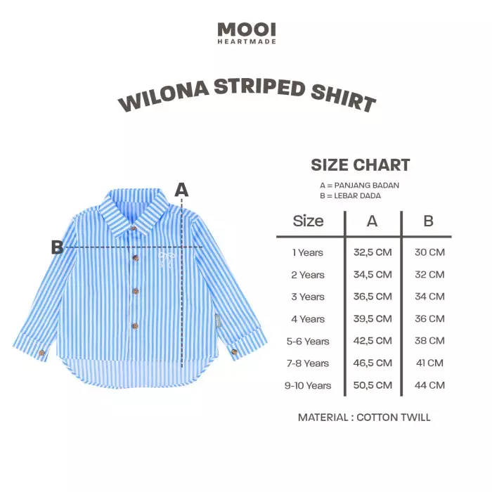 Mooi Kemeja Anak Perempuan Wilona Striped Shirt - Lavender