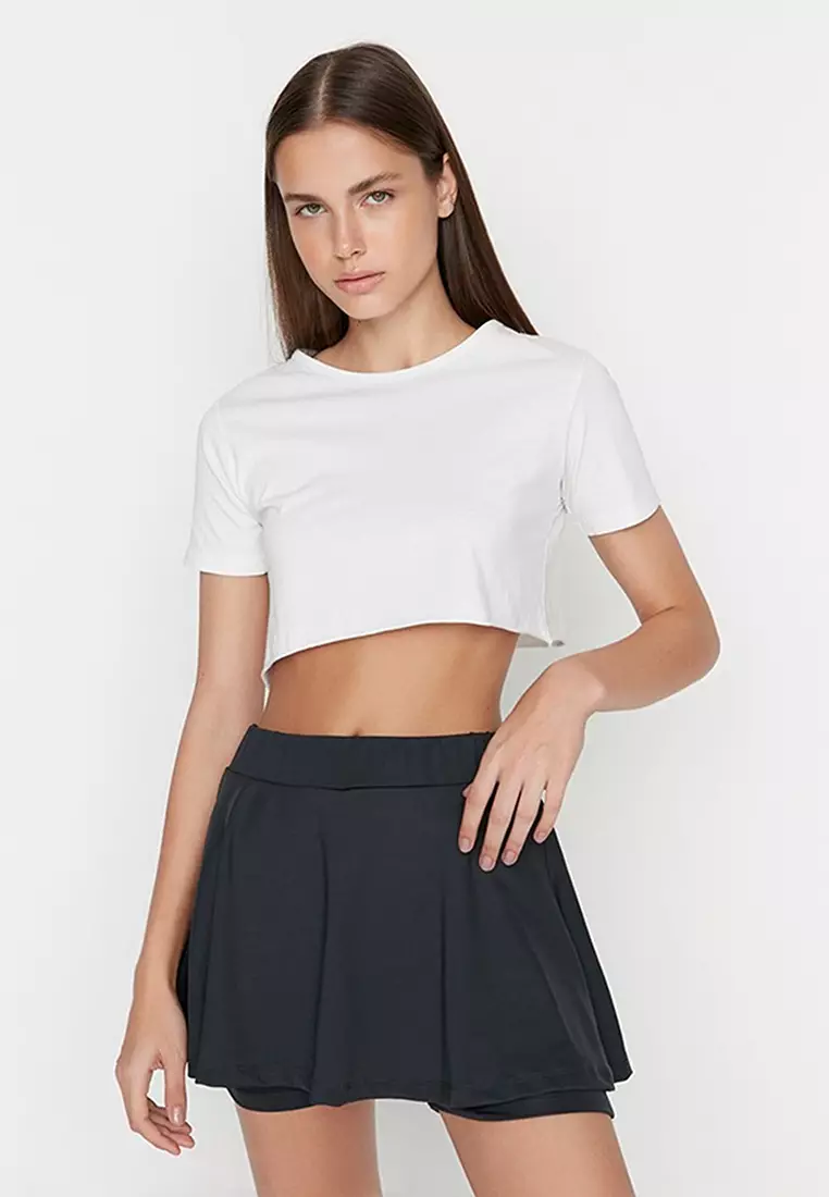 ORANGE HIGH WAIST TAILORED SKORT