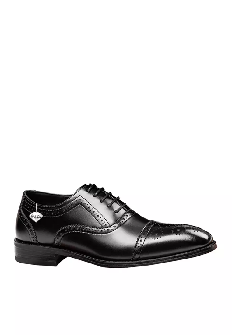Discount on Twenty Eight Shoes  shoes - SKU: VANSA Fashionable Cow Leather Carved Business Shoes VSM-F-7683