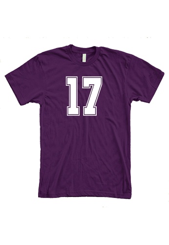MRL Prints purple Number Shirt 17 T-Shirt Customized Jersey 9F26CAA9177299GS_1