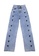 XAFITI blue Women's Fashionable Chic Heart Pattern Straight Denim Jean - Dark Blue C20E8AA504BF2FGS_1